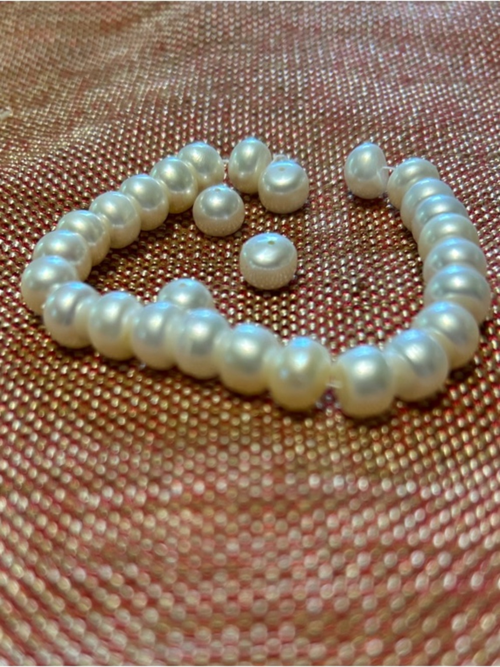 Genuine Freshwater Pearl From A Bracelet For  Your Next Jewelry Project